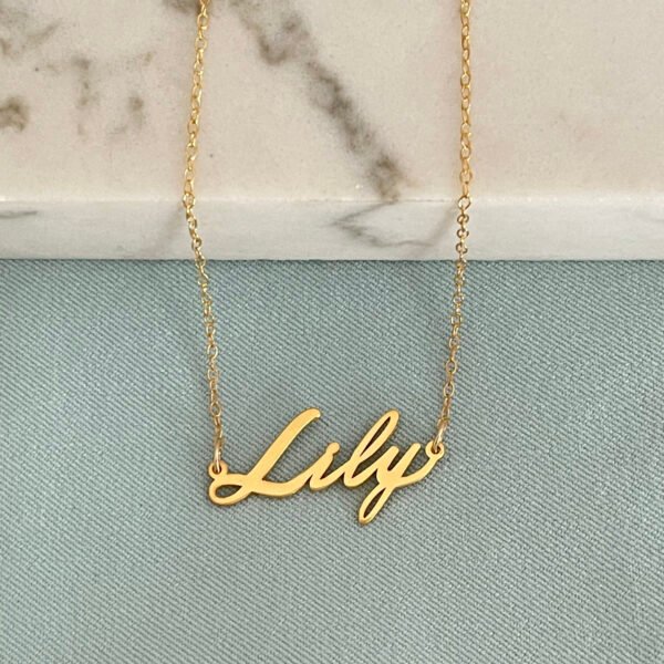 Gold Personalized Name Necklace, Custom Name Necklace In Gold, Gold Plated Personalized Necklace