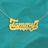 Name Necklace - 24K Gold Plated Sterling Silver Name Necklace - Custom Name Necklace - Gold Name - Your Name Choice Made in USA